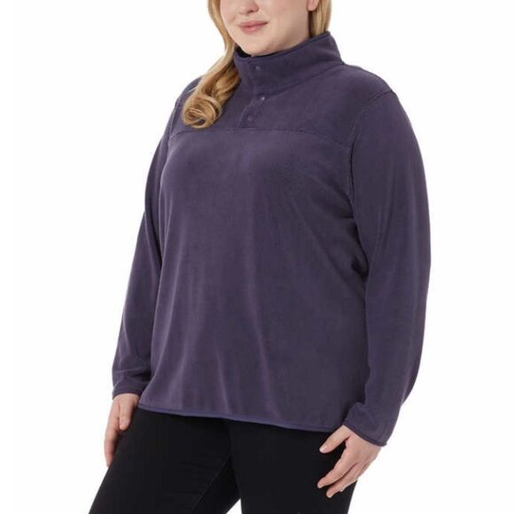 2X NWT 32 Degrees Ladies' Snap Arctic Fleece Pullover, still in packaging - Picture 1 of 3